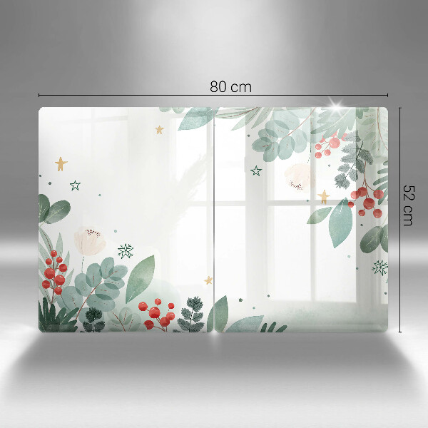 Főzőlap védő üveglap Akvarell levelek