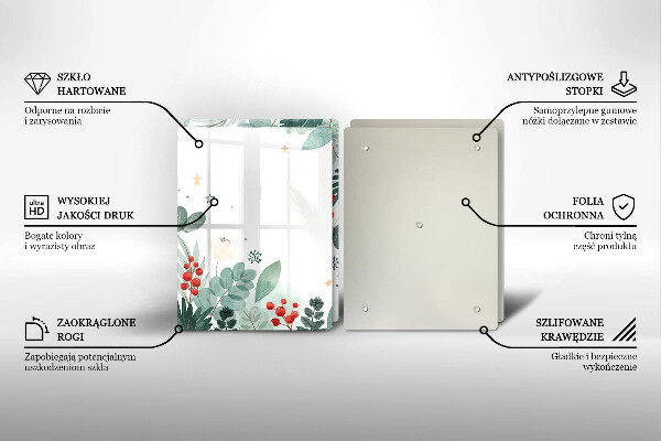 Főzőlap védő üveglap Akvarell levelek