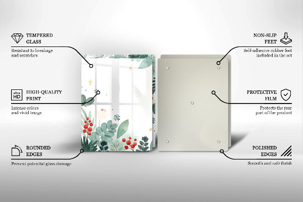 Főzőlap védő üveglap Akvarell levelek