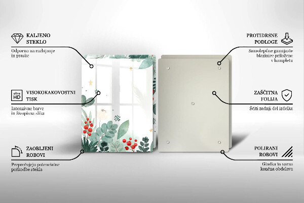 Főzőlap védő üveglap Akvarell levelek