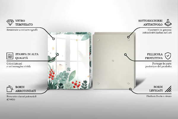 Főzőlap védő üveglap Akvarell levelek