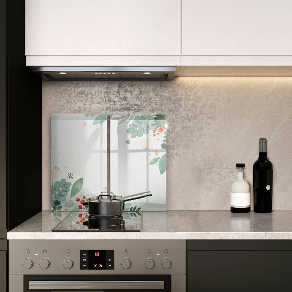 Főzőlap védő üveglap Akvarell levelek