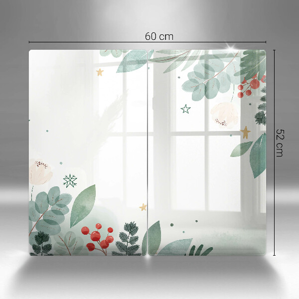 Főzőlap védő üveglap Akvarell levelek