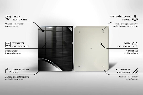 Főzőlap védő üveglap Fém absztrakció