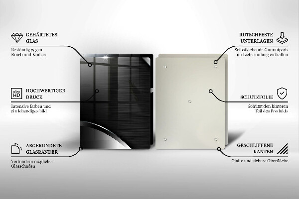 Főzőlap védő üveglap Fém absztrakció