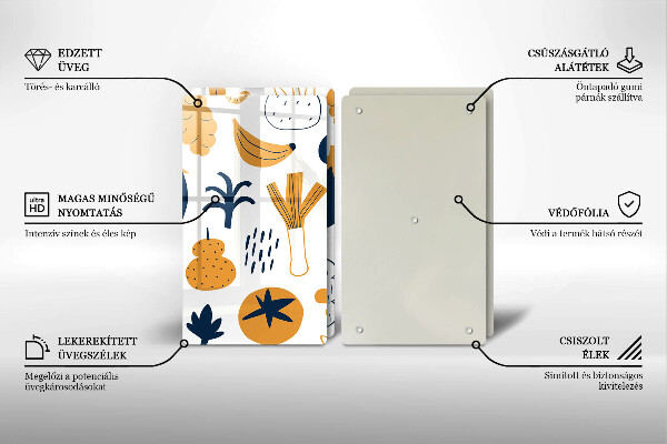 Főzőlap védő üveglap Élelmiszer illusztráció