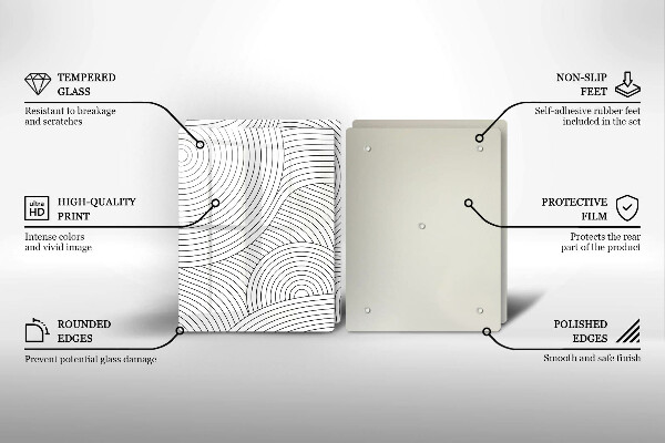 Főzőlap védő üveglap Fekete vonalak absztrakció