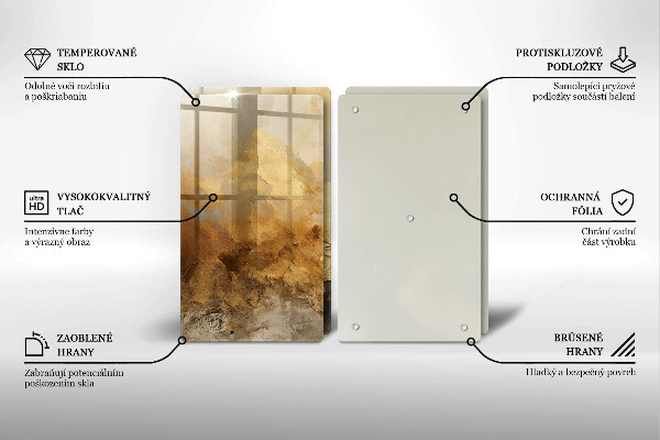 Főzőlap védő üveglap Gazdag textúra