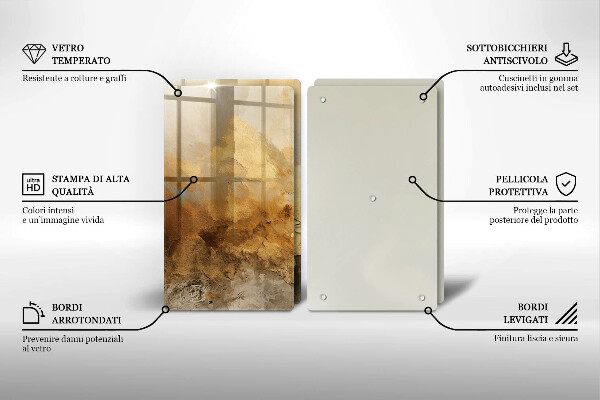 Főzőlap védő üveglap Gazdag textúra