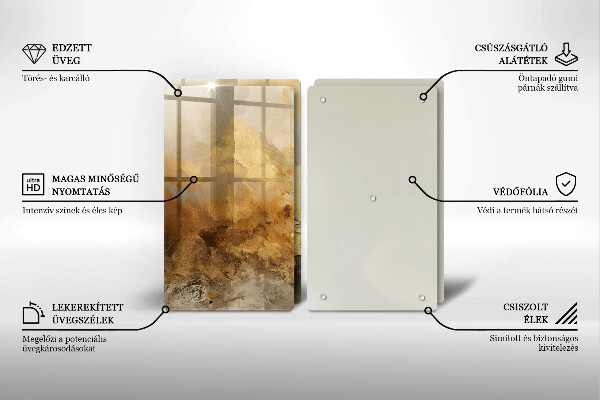 Főzőlap védő üveglap Gazdag textúra