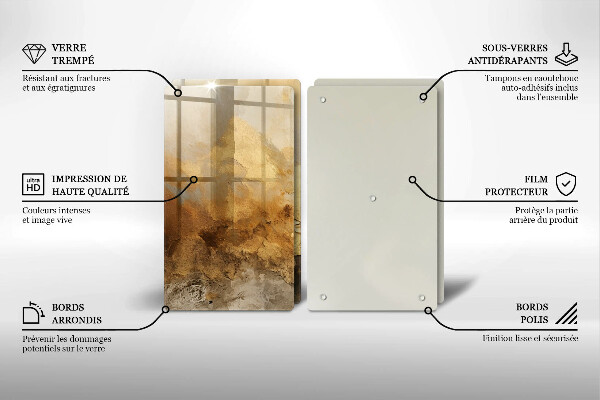 Főzőlap védő üveglap Gazdag textúra