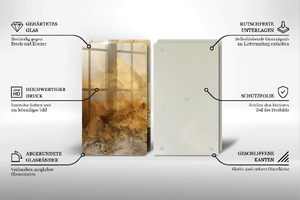 Főzőlap védő üveglap Gazdag textúra