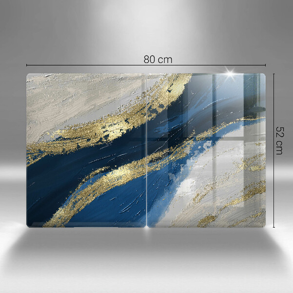 Főzőlap védő üveglap Textúra arannyal