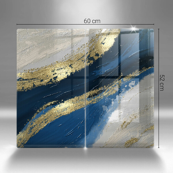 Főzőlap védő üveglap Textúra arannyal