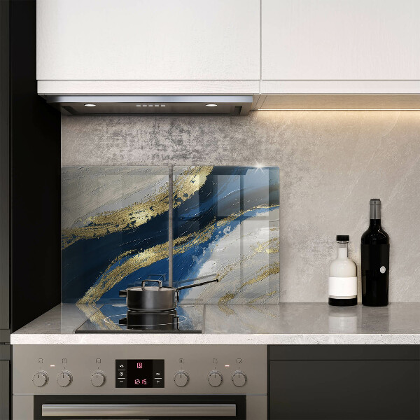 Főzőlap védő üveglap Textúra arannyal