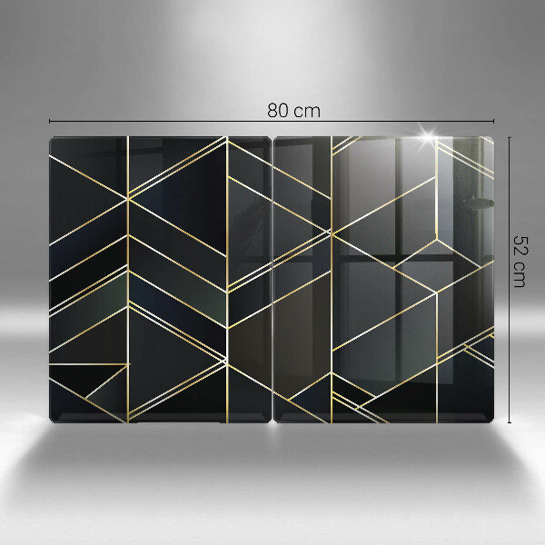 Főzőlap védő üveglap Absztrakt háromszögek