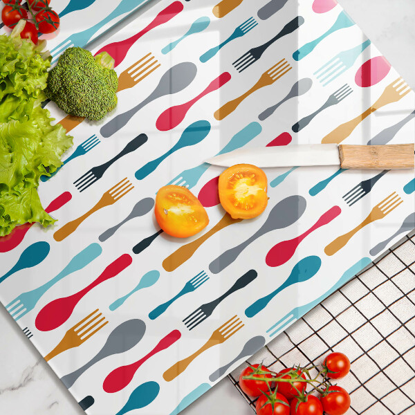 Főzőlap védő üveglap Kanál illusztráció