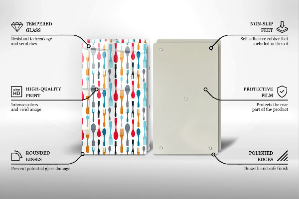 Főzőlap védő üveglap Kanál illusztráció