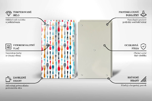 Főzőlap védő üveglap Kanál illusztráció