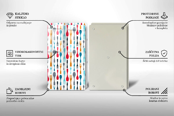 Főzőlap védő üveglap Kanál illusztráció