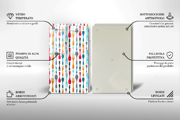 Főzőlap védő üveglap Kanál illusztráció