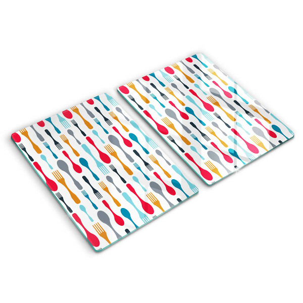 Főzőlap védő üveglap Kanál illusztráció