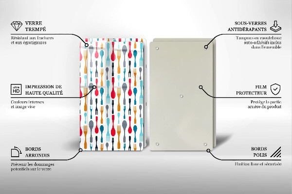 Főzőlap védő üveglap Kanál illusztráció