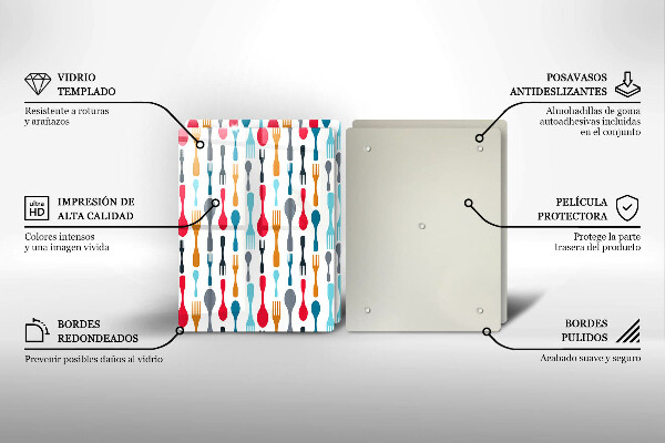 Főzőlap védő üveglap Kanál illusztráció