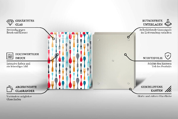 Főzőlap védő üveglap Kanál illusztráció