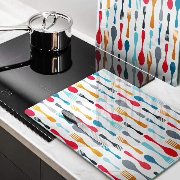 Főzőlap védő üveglap Kanál illusztráció