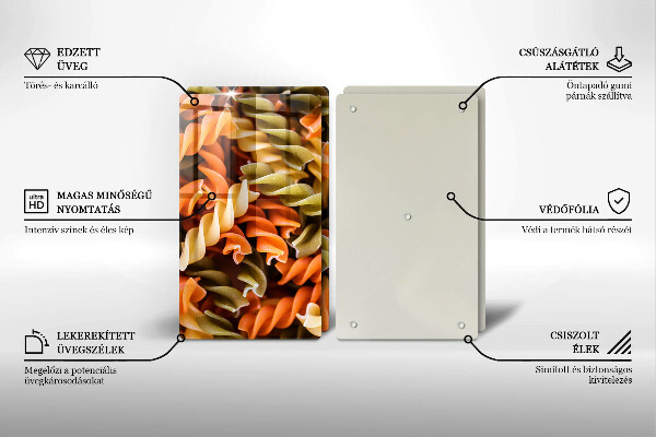 Főzőlap védő üveglap Fusilli tészta