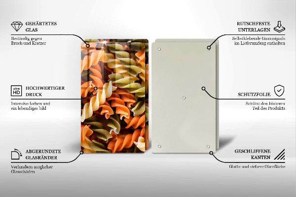 Főzőlap védő üveglap Fusilli tészta