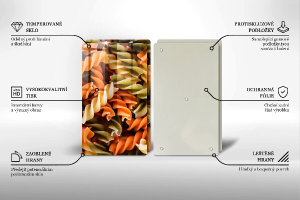 Főzőlap védő üveglap Fusilli tészta