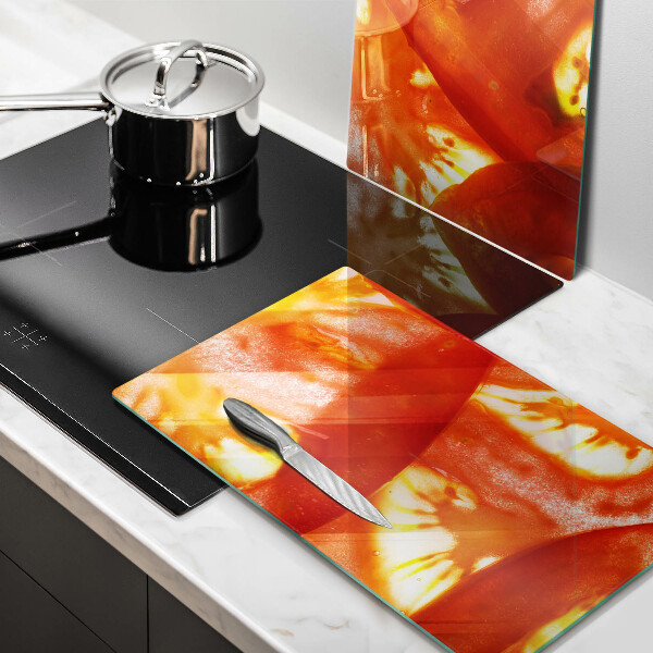 Főzőlap védő üveglap Egy szelet piros paradicsom