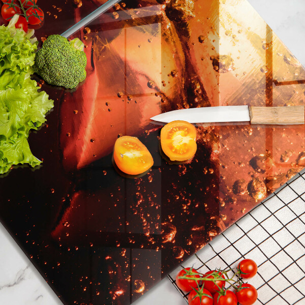 Főzőlap védő üveglap Cola ital jéggel