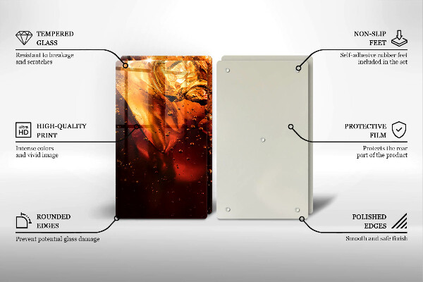 Főzőlap védő üveglap Cola ital jéggel