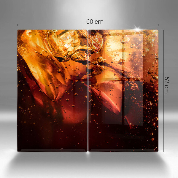 Főzőlap védő üveglap Cola ital jéggel