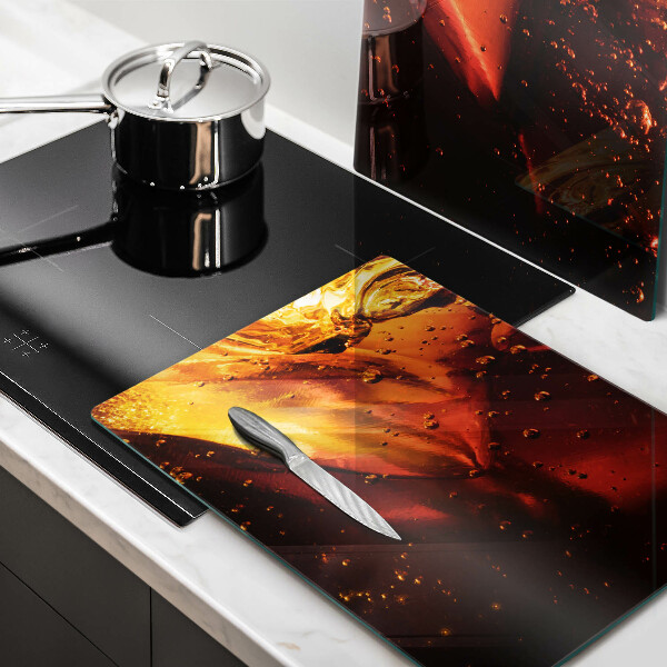 Főzőlap védő üveglap Cola ital jéggel