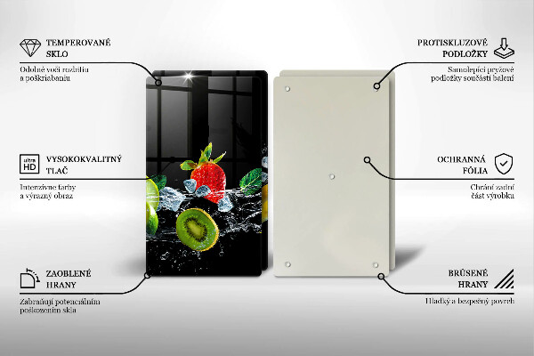 Főzőlap védő üveglap Gyümölcsök vízben