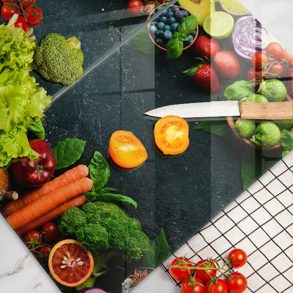 Főzőlap védő üveglap Friss zöldségek
