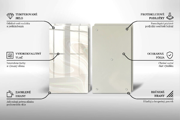 Főzőlap védő üveglap Krémes textúra