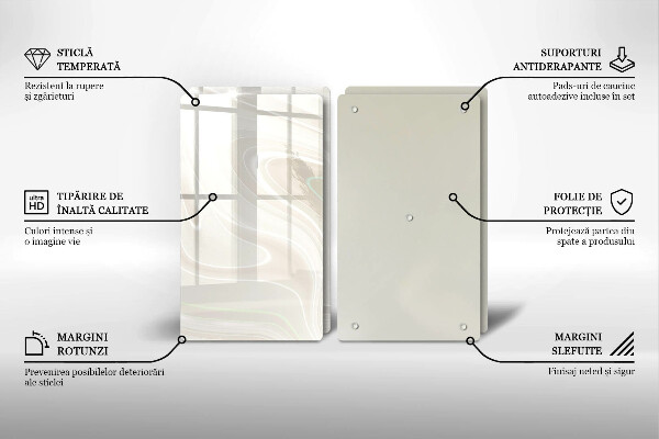 Főzőlap védő üveglap Krémes textúra