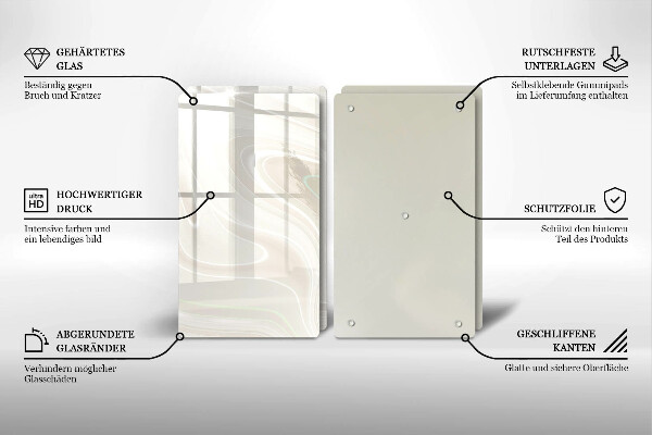 Főzőlap védő üveglap Krémes textúra