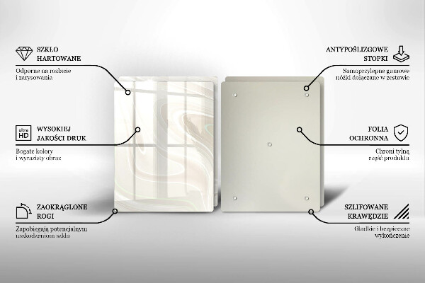 Főzőlap védő üveglap Krémes textúra