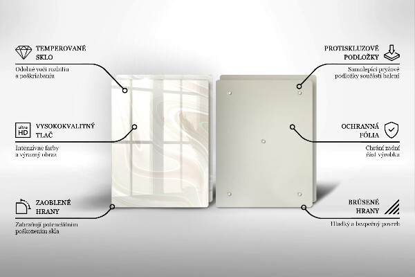 Főzőlap védő üveglap Krémes textúra