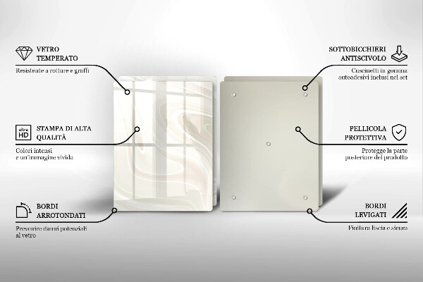 Főzőlap védő üveglap Krémes textúra