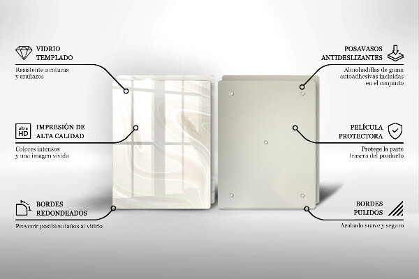 Főzőlap védő üveglap Krémes textúra