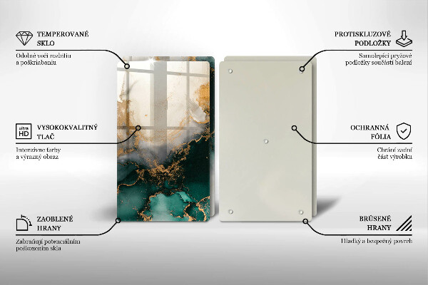 Főzőlap védő üveglap Tarka márvány