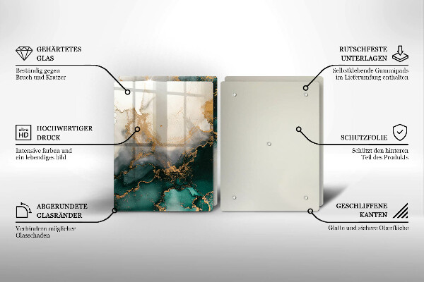 Főzőlap védő üveglap Tarka márvány