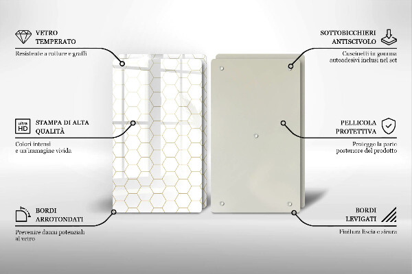 Főzőlap védő üveglap Absztrakt minták